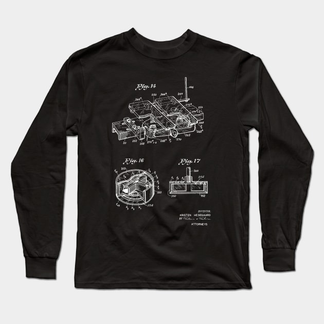 Driving Arrangements for Sewing Machine Vintage Patent Hand Drawing Long Sleeve T-Shirt by TheYoungDesigns